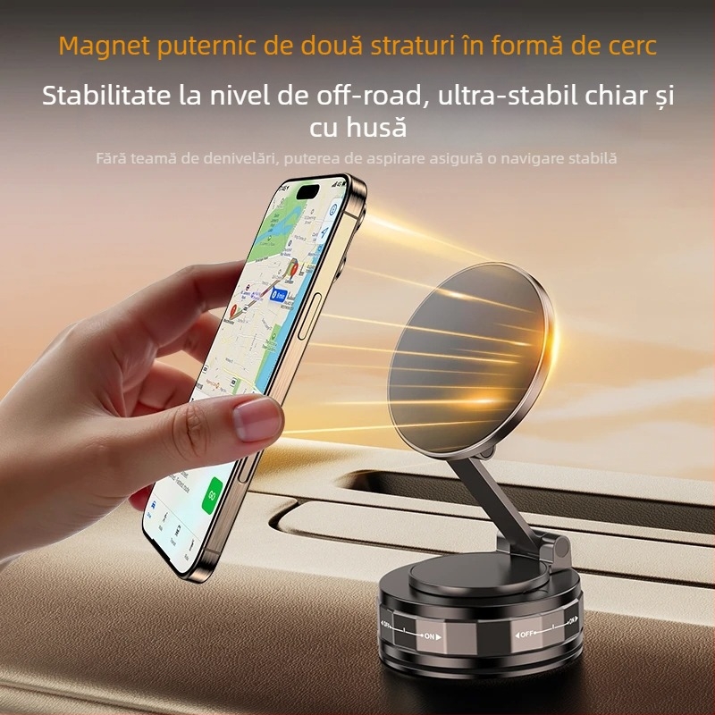 Suport pentru telefon auto cu ventuză și încărcare wireless – 20W, compatibil cu parbrizul frontal