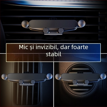 Suport pentru telefon auto cu gravitație - din aliaj, montaj pe ventilație, personalizabil