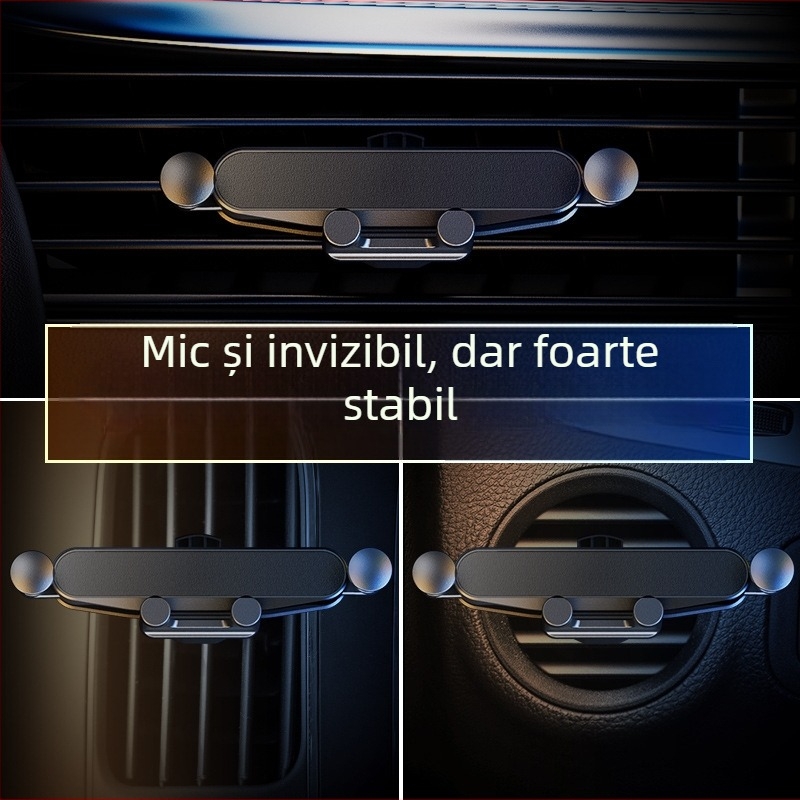 Suport pentru telefon auto cu gravitație - din aliaj, montaj pe ventilație, personalizabil