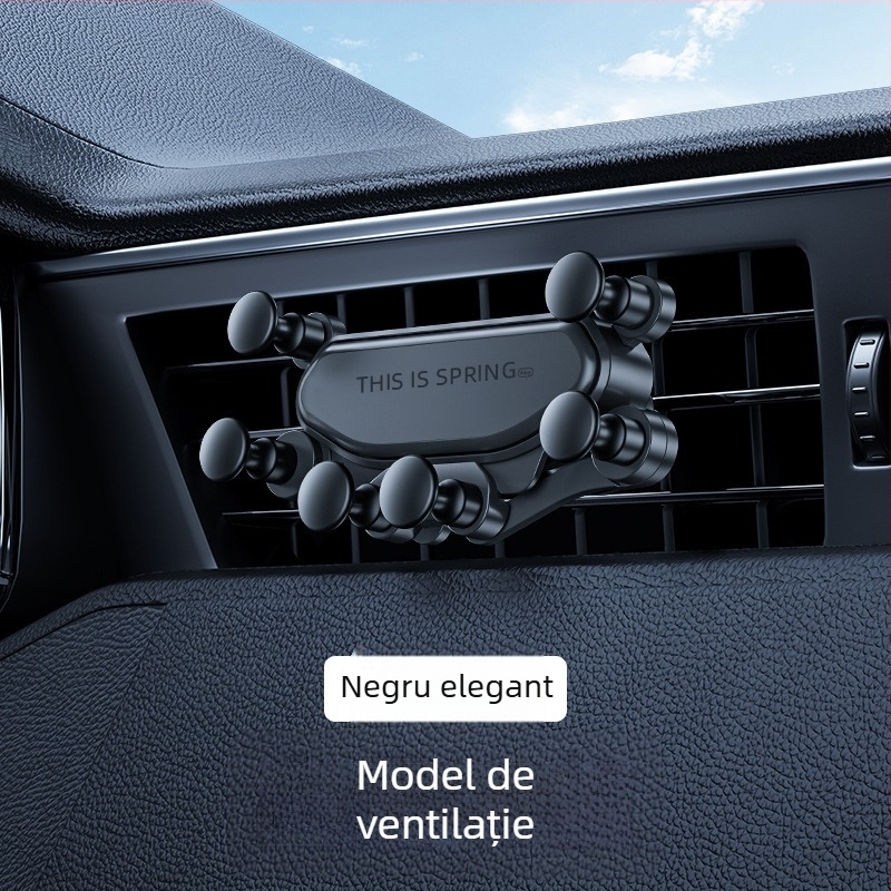 Suport pentru telefon auto cu gravitație - din aliaj, montaj pe ventilație, personalizabil