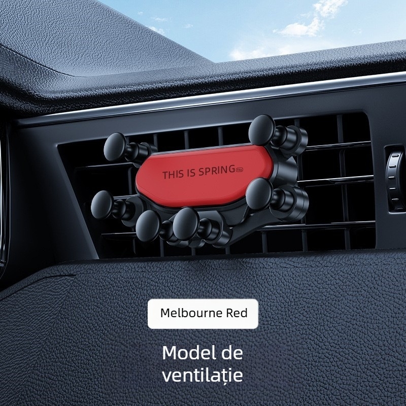 Suport pentru telefon auto cu gravitație - din aliaj, montaj pe ventilație, personalizabil