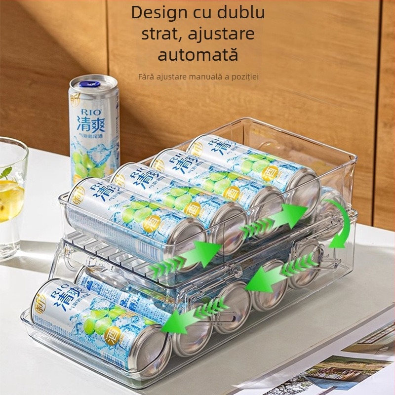 Raft dublu nivel, rulabil, pliabil, pentru depozitare băuturi, bucătărie