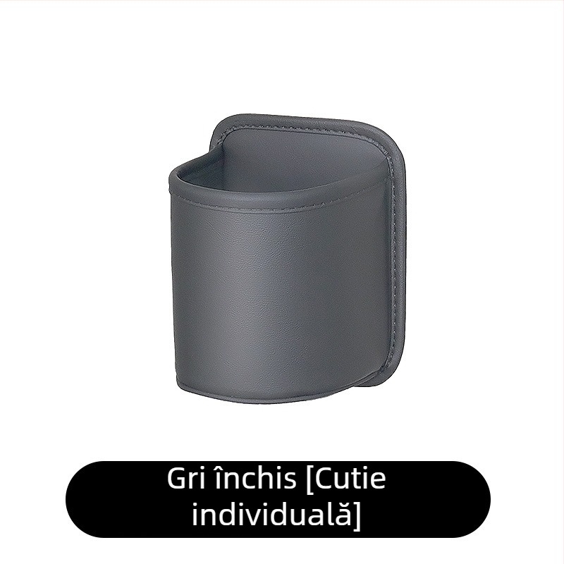Organizator lateral pentru ușa mașinii, din piele, cu suport pentru băuturi și suport izolant pentru sticlă, capacitate standard