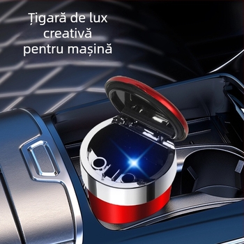 Scrumiere auto suspendate pentru gurile de ventilație, iluminare ambientală LED, BY-1261, plastic, turnare, 145 g