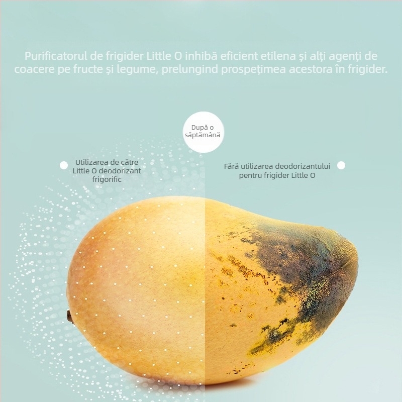 Deodorizant de aer pentru frigider și purificator de aer pentru casă cu sterilizare prin ozon, alimentare USB, acoperire 10㎡, control tactil, 3600 mAh