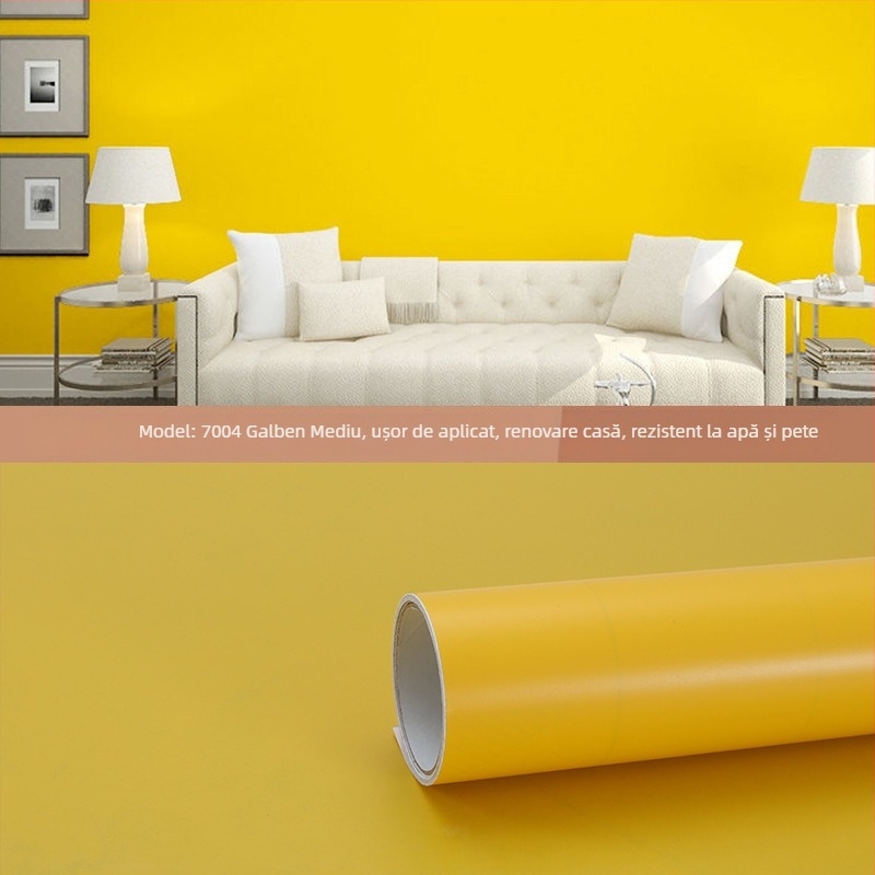 Tapet autoadeziv PVC pentru pereți și ferestre – rezistent la umiditate, model decorativ, stil modern minimalist, construcție cu trei straturi