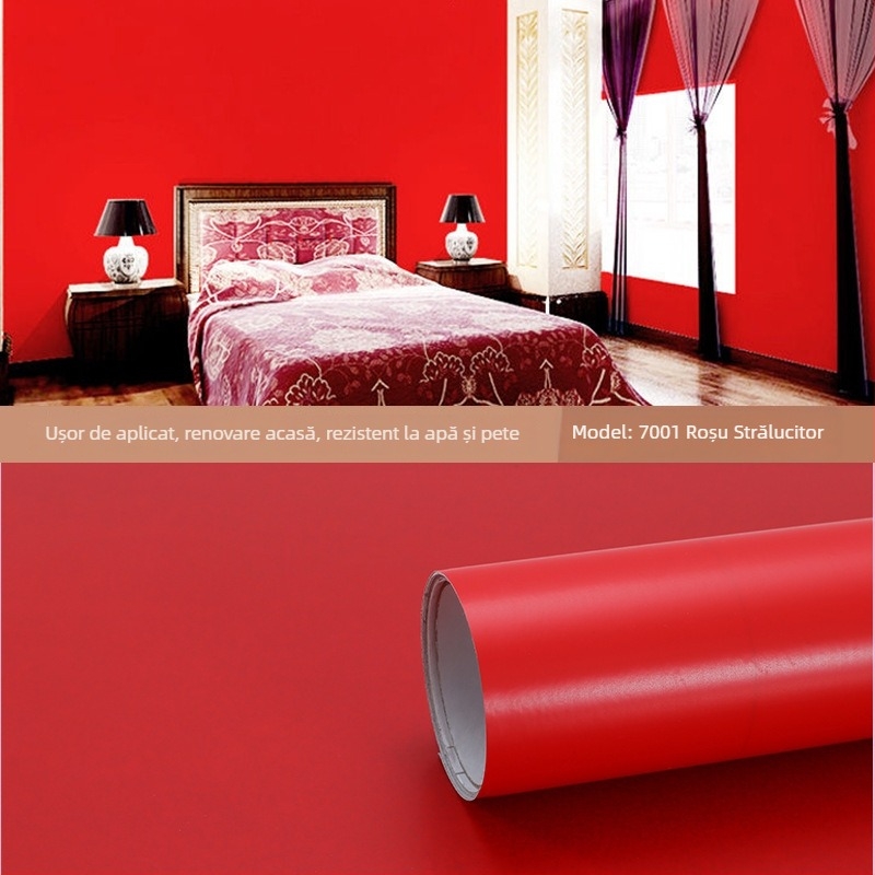 Tapet autoadeziv PVC pentru pereți și ferestre – rezistent la umiditate, model decorativ, stil modern minimalist, construcție cu trei straturi