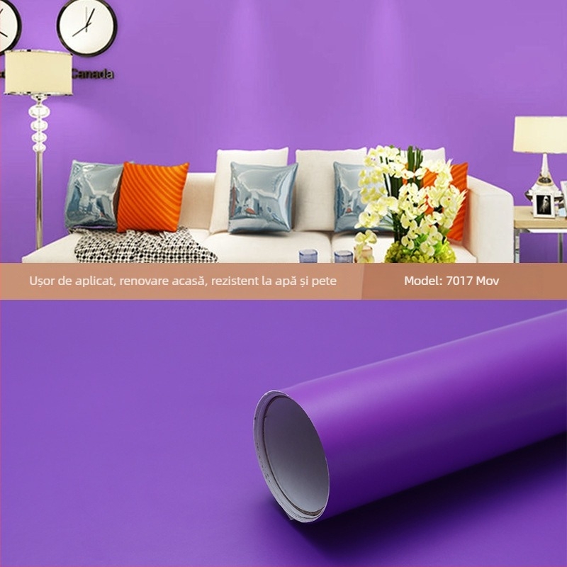 Tapet autoadeziv PVC pentru pereți și ferestre – rezistent la umiditate, model decorativ, stil modern minimalist, construcție cu trei straturi