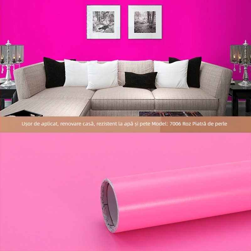 Tapet autoadeziv PVC pentru pereți și ferestre – rezistent la umiditate, model decorativ, stil modern minimalist, construcție cu trei straturi