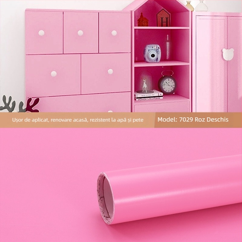 Tapet autoadeziv PVC pentru pereți și ferestre – rezistent la umiditate, model decorativ, stil modern minimalist, construcție cu trei straturi