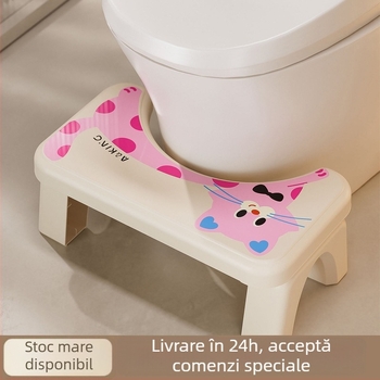 Scaun de toaletă pentru uz casnic — antiderapant, întărit, pentru copii (Material: PP; Fără pliere; Fără import)