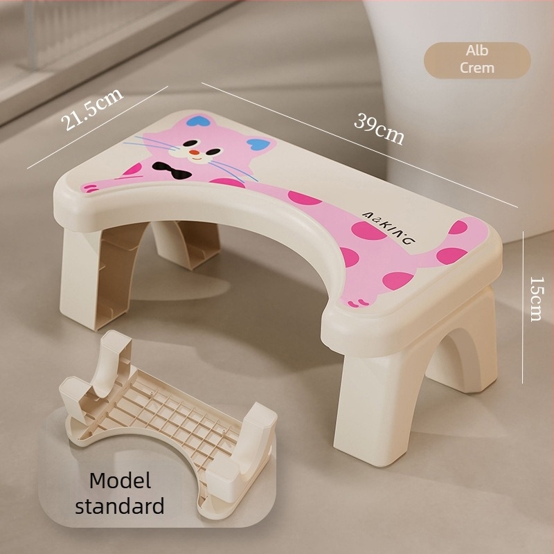 Scaun de toaletă pentru uz casnic — antiderapant, întărit, pentru copii (Material: PP; Fără pliere; Fără import)