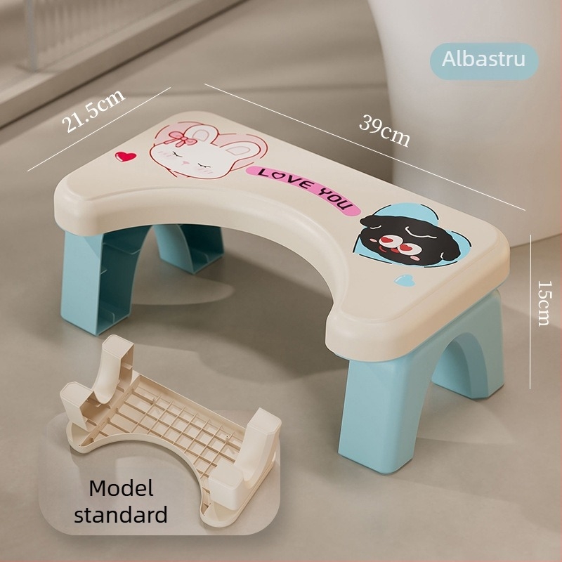 Scaun de toaletă pentru uz casnic — antiderapant, întărit, pentru copii (Material: PP; Fără pliere; Fără import)