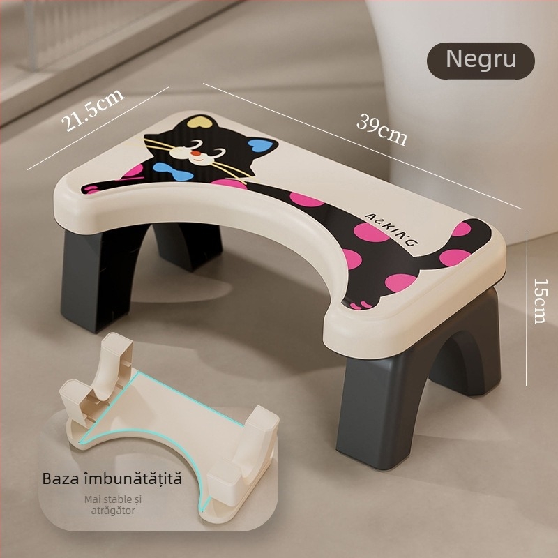 Scaun de toaletă pentru uz casnic — antiderapant, întărit, pentru copii (Material: PP; Fără pliere; Fără import)