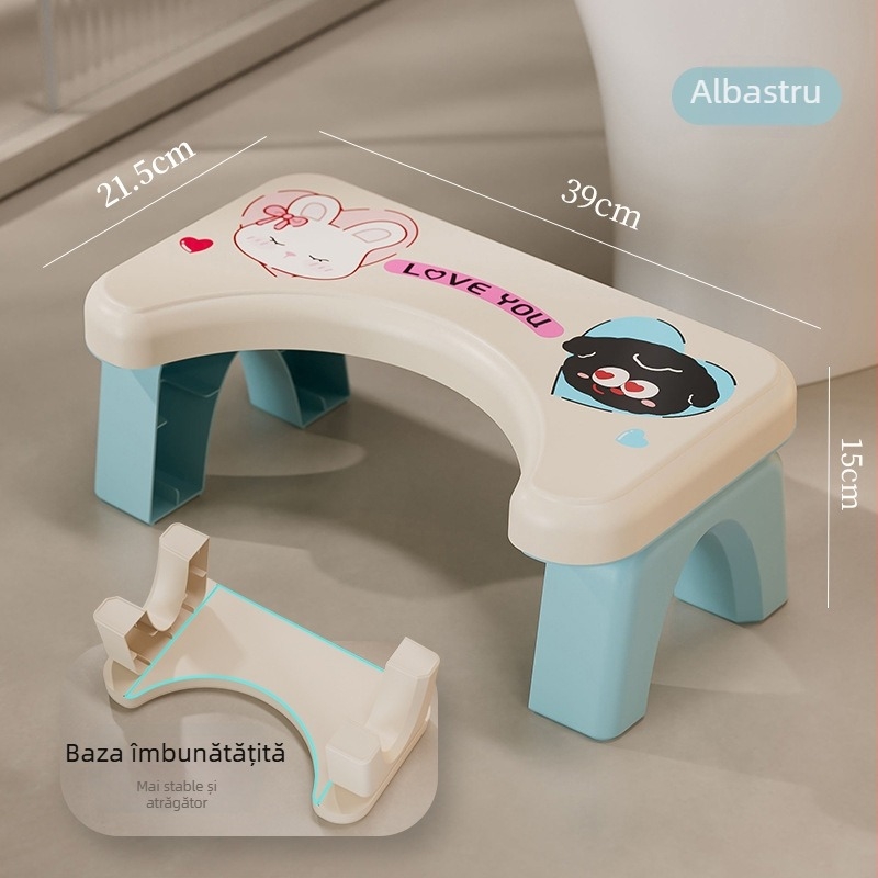 Scaun de toaletă pentru uz casnic — antiderapant, întărit, pentru copii (Material: PP; Fără pliere; Fără import)
