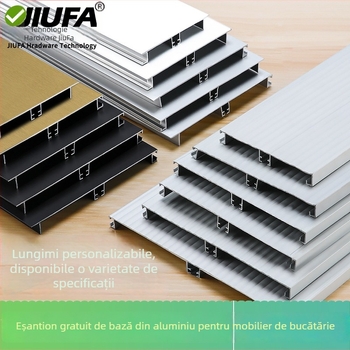 Plintă din aliaj de aluminiu, profil plat modern, model DF-30201, finisaj oxidat