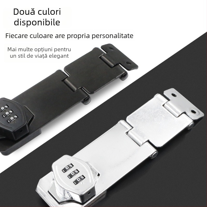 Încuțare dulap Jin Aoding din aliaj de zinc, instalare fără găuri, blocare pentru sertar/ garderobă cu unghi de 90°, model 2023.1.7, etichetă privată licențiată disponibilă