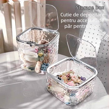 Cutie de depozitare pentru accesorii de păr, plastic, capacitate 18 L, stil japonez, imprimare logo disponibil