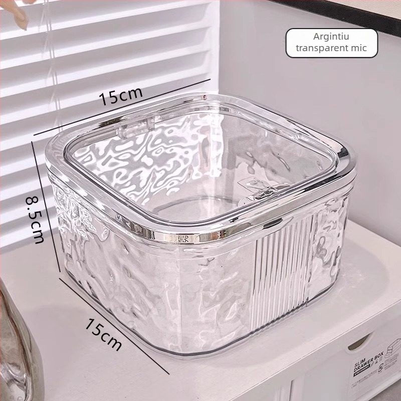 Cutie de depozitare pentru accesorii de păr, plastic, capacitate 18 L, stil japonez, imprimare logo disponibil