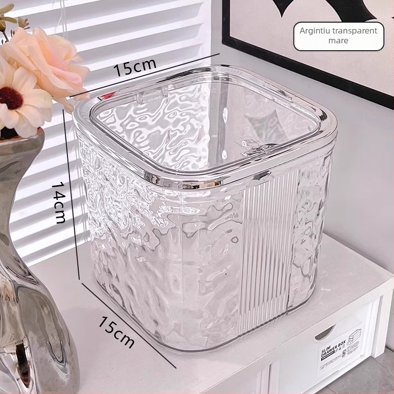 Cutie de depozitare pentru accesorii de păr, plastic, capacitate 18 L, stil japonez, imprimare logo disponibil