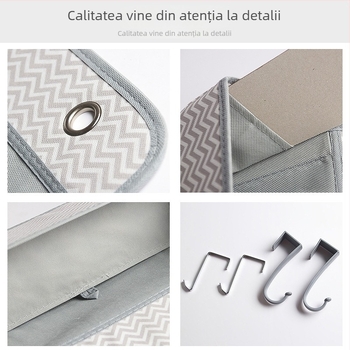 Sac de depozitare pentru ușă, din fibră nețesută, cu patru compartimente, pentru garderobă și dormitor, multifuncțional