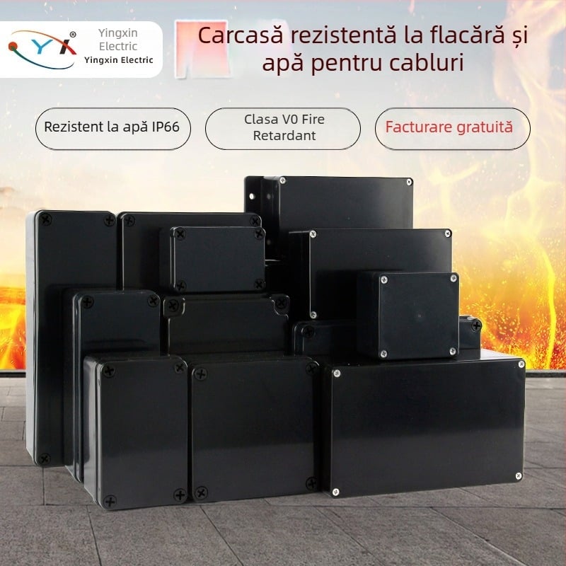 Cutie de conectare impermeabilă pentru exterior, din ABS, carcasă cu rating V0, ignifugă
