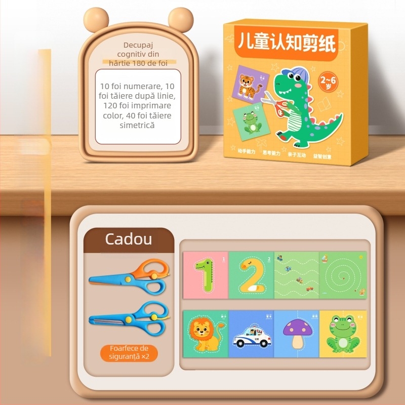 Set de origami 3D pentru copii – jucărie educațională din hârtie pentru vârsta 4–6 ani