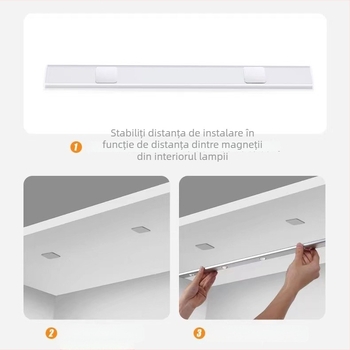 Lampă de noapte cu alimentare fără cablu, senzor inductiv, baterie încorporată, abajur din aluminiu, control inteligent