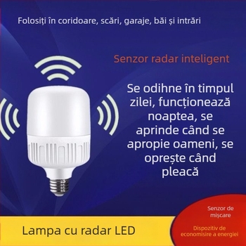 Lumină de plafon LED cu senzor radar de mișcare și control sonor-lumină, 120 V, Ali smart, FCC-B, potrivit pentru balcon și hol