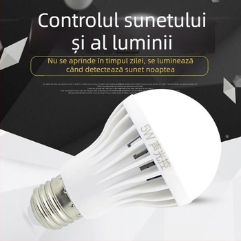 Lumină de plafon LED cu senzor radar de mișcare și control sonor-lumină, 120 V, Ali smart, FCC-B, potrivit pentru balcon și hol