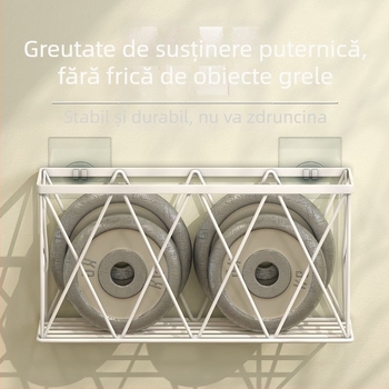 Suport de perete pentru router și set-top box - fără găuri, din oțel cu carbon, stil modern minimalist, montaj cu cârlig, 1 etaj, potrivit pentru bucătărie, dormitor, baie și sufragerie