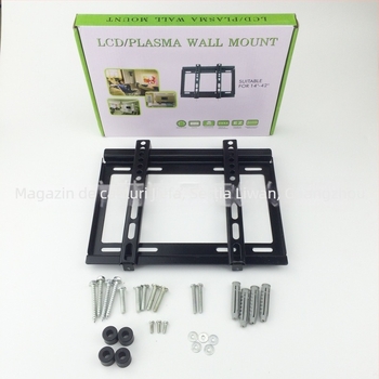 Suport de perete pentru TV LED/LCD, universal, fix, braț din oțel, capacitate peste 15 kg