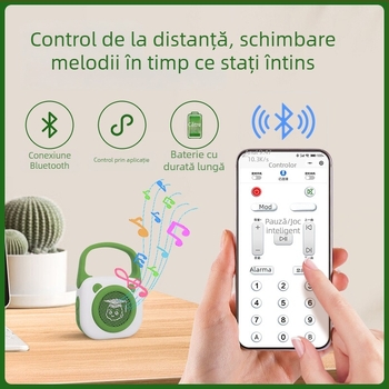 Mașină de povești portabilă pentru educație timpurie pentru copii, cu Bluetooth, înregistrare, baterie reîncărcabilă, memorie de 8GB+, corp din silicon