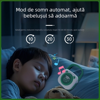 Mașină de povești portabilă pentru educație timpurie pentru copii, cu Bluetooth, înregistrare, baterie reîncărcabilă, memorie de 8GB+, corp din silicon