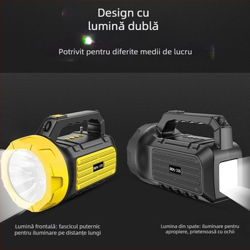 Boxă Bluetooth pentru exterior cu card TF, lanternă încorporată, 5W, Bluetooth 5.3, baterie 1200–2000mAh