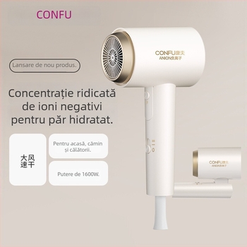 Uscător de păr Confu KF-3153 cu ioni negativi, pliabil, 1600W, 220V, aer cald și rece