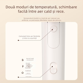 Uscător de păr Confu KF-3153 cu ioni negativi, pliabil, 1600W, 220V, aer cald și rece