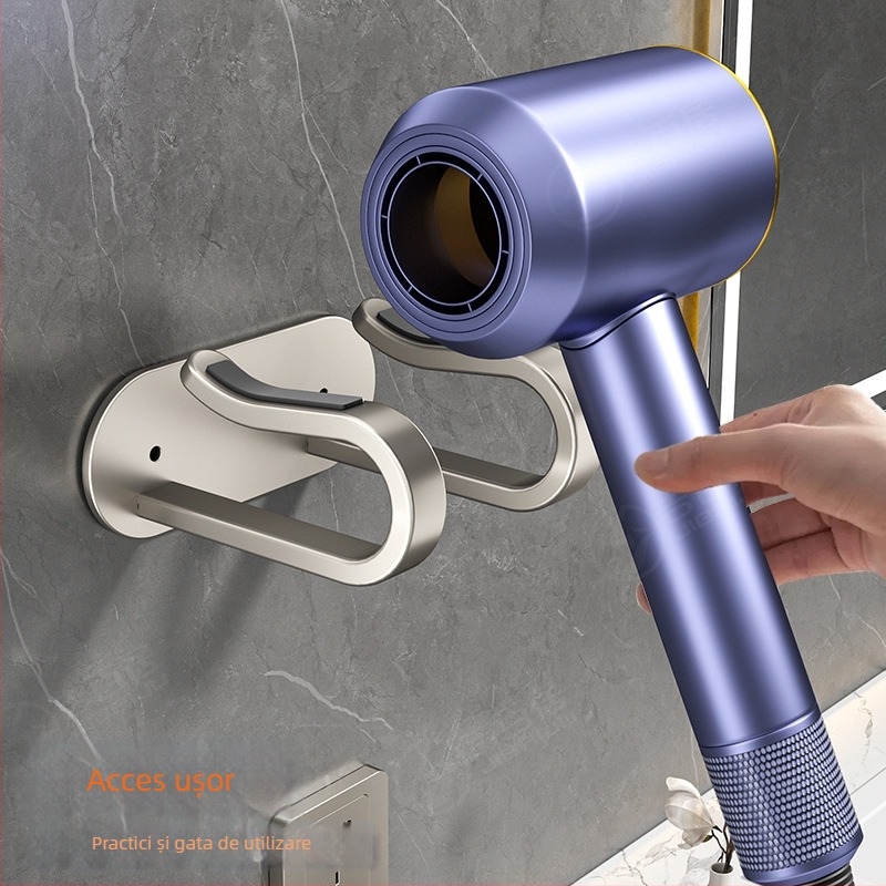 Suport pentru uscător Dyson, montare pe perete, aluminiu, încărcare 10 kg, model Blower frame, finisaj oxidat