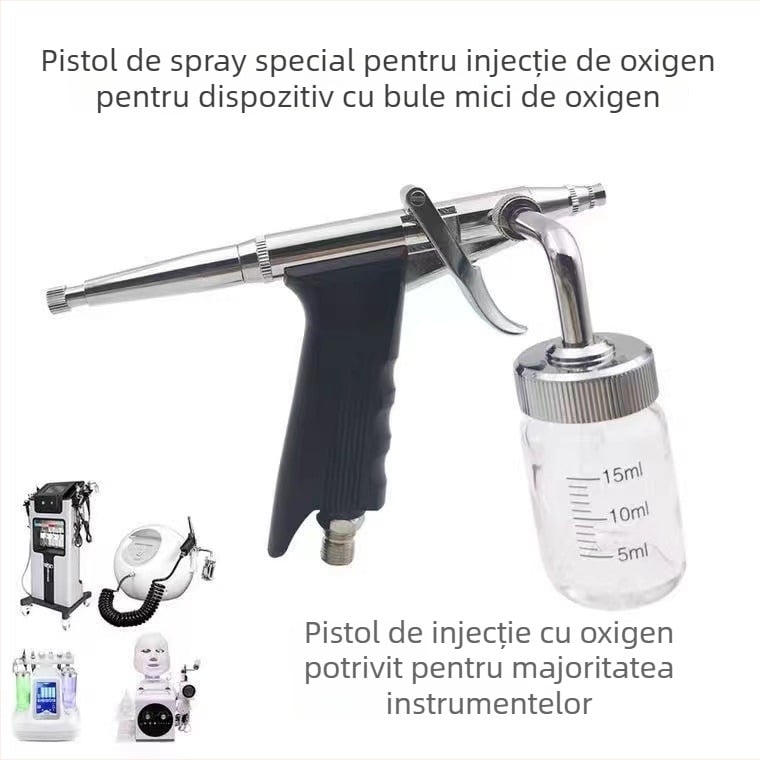 Dispozitiv de hidratare pentru frumusețe – injecție cu oxigen și pulverizator, portabil, IPX8 rezistent la apă, fără baterie încorporată