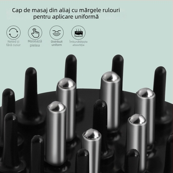 Aplicator pentru scalp cu soluție nutritivă, pieptene ghid lichid cu mărgele rulante, model Liquid Diverter; greutate 35-40 g; potrivit pentru toate sezoanele; utilizare generală