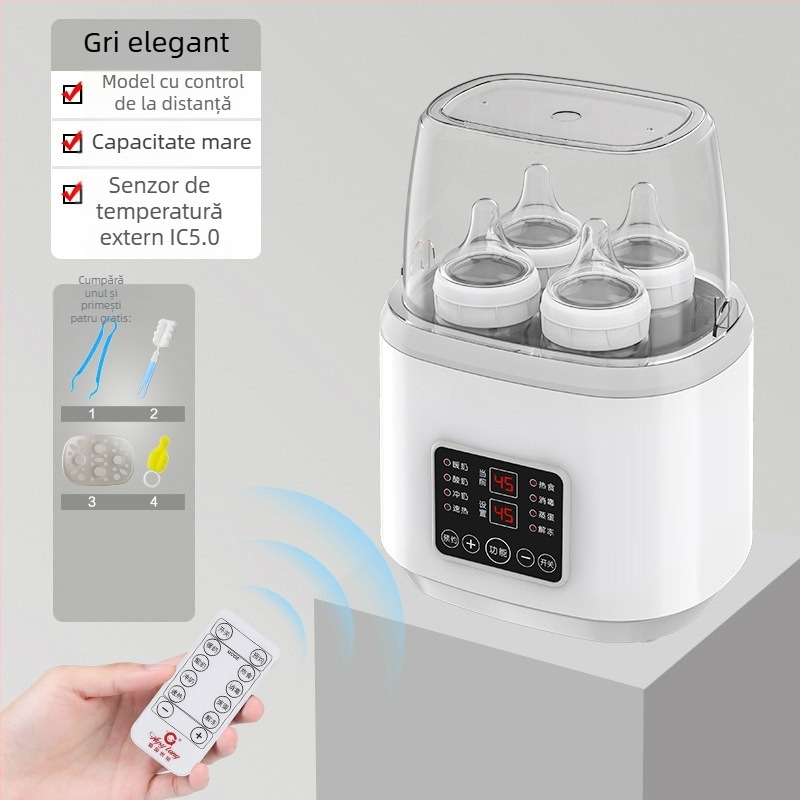 Încălzitor de lapte și sterilizator pentru biberoane AY-N18, 170W, 220V AC, PP