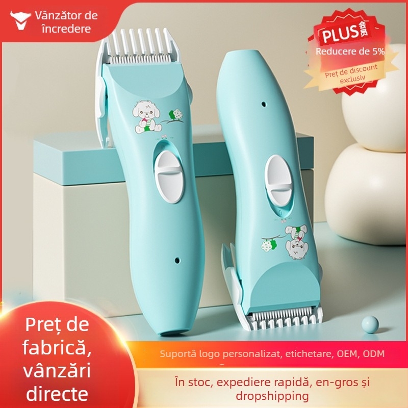 Mașină de tuns pentru bebeluși, funcționare silențioasă, 50W, încărcare, lamă ceramică