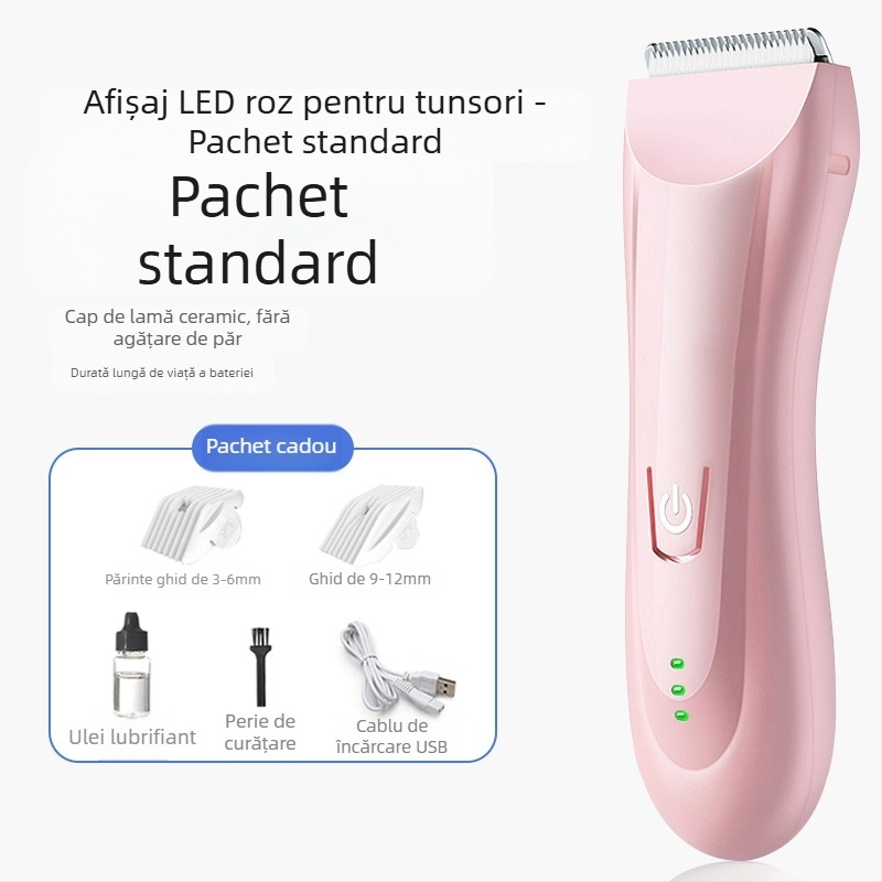 Mașină de tuns pentru bebeluși, funcționare silențioasă, 50W, încărcare, lamă ceramică