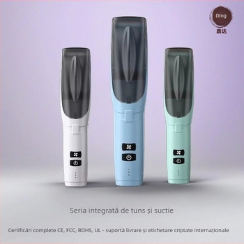 Mașină de tuns păr cu motor fără perii, lamă din titan, baterie încorporată 1200–2000 mAh, funcționare silențioasă sub 36 dB, cap de tuns demontabil și lavabil
