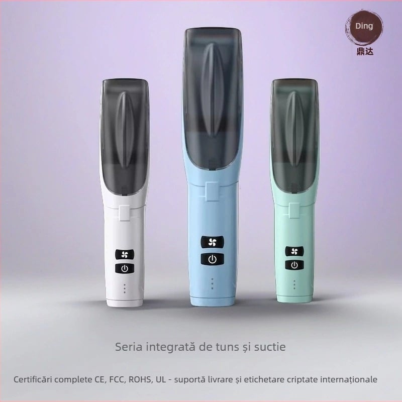 Mașină de tuns păr cu motor fără perii, lamă din titan, baterie încorporată 1200–2000 mAh, funcționare silențioasă sub 36 dB, cap de tuns demontabil și lavabil