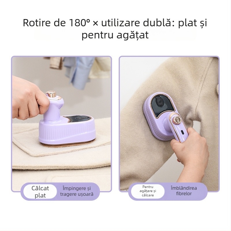 Fier de haine 2 în 1 – abur umed și uscat, design pliabil portabil, 40W, 110–240V, capacitate sub 0,8 L, reglaj temperatură nivel 2