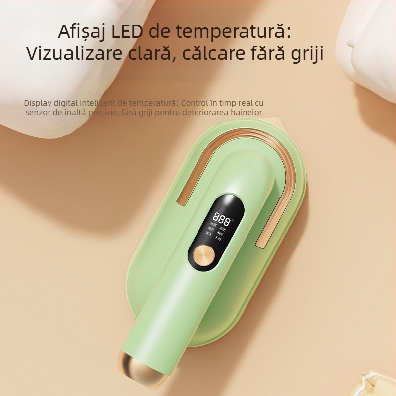 Fier de călcat cu abur portabil, uscat și ud, dual-use, 1500W, 111–240V, rezervor interior PC, model XH-818, 6 moduri