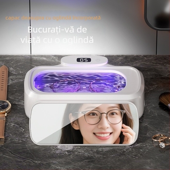 Mașină de curățare cu ultrasunete pentru ochelari, aparate ortodontice și bijuterii – 12V, 15W, 301–500 ml, bază ABS, funcționare mecanică