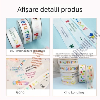 Weihao panglică satin poliester pentru ambalarea cadourilor și torturilor, potrivită pentru ambalaj floral