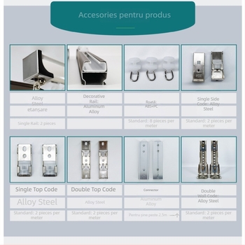 Șină pentru perdele Qingling din aliaj de aluminiu – funcționare silențioasă, model Q100, personalizabil, stil modern minimalist